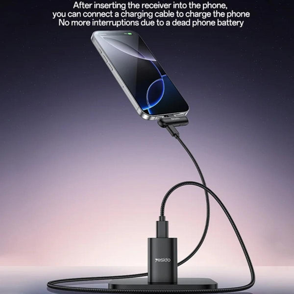 YESIDO KR20 AI Wireless Lavalier Mic for iOS