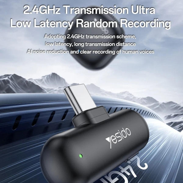 YESIDO KR21 AI Noise-Canceling Wireless Lavalier Mic