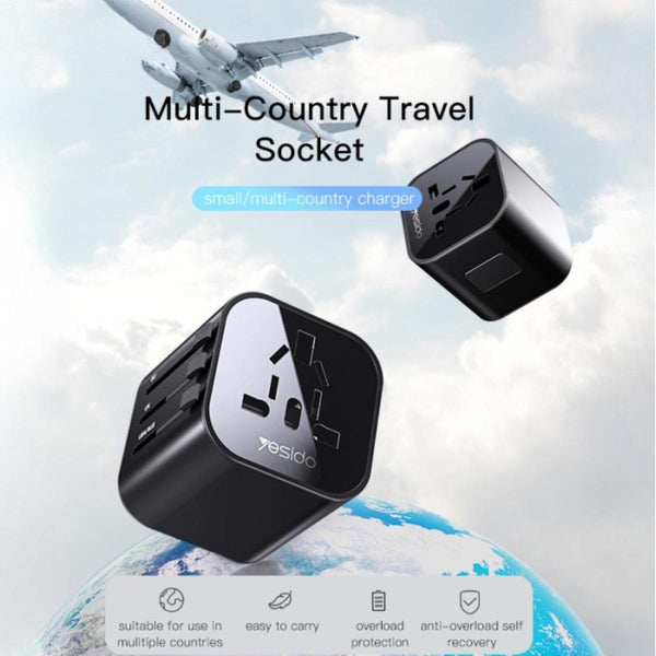 YESIDO MC09 4-in-1 Universal Travel Charger Adapter