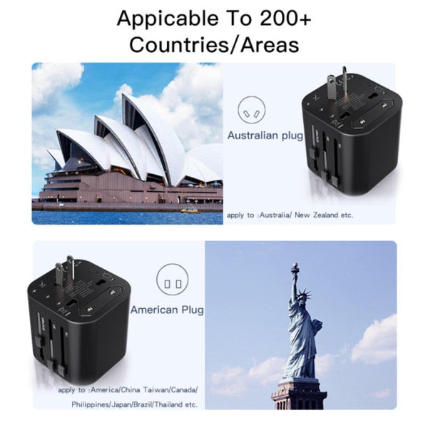 YESIDO MC09 4-in-1 Universal Travel Charger Adapter
