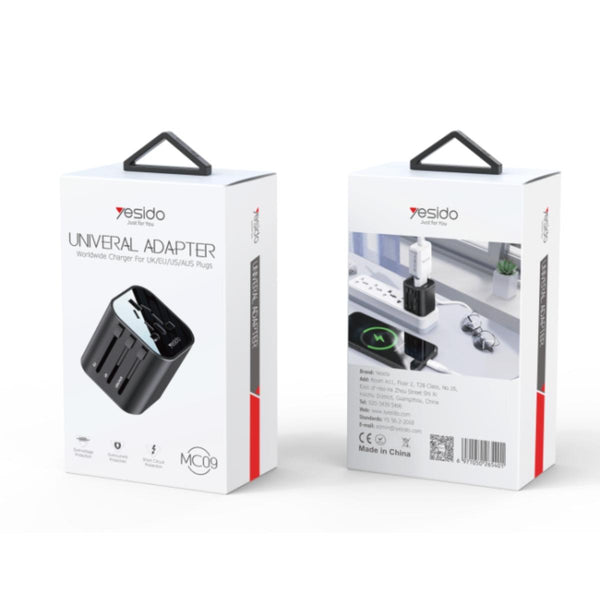 YESIDO MC09 4-in-1 Universal Travel Charger Adapter