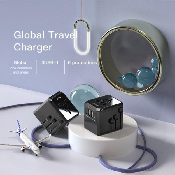 YESIDO MC10 4-Port Universal Travel Charger Adapter