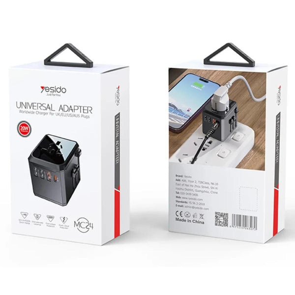 YESIDO MC24 Multi-Port Universal Travel Wall Charger