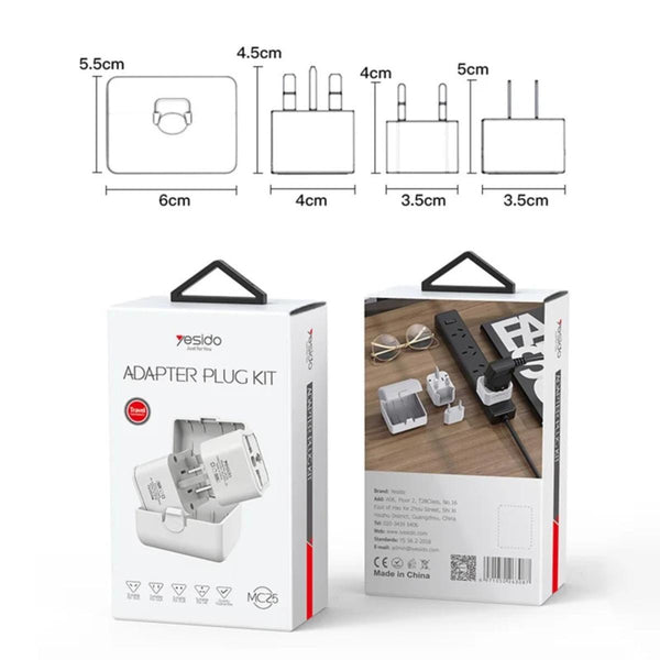 YESIDO MC25 Universal Travel Power Adapter