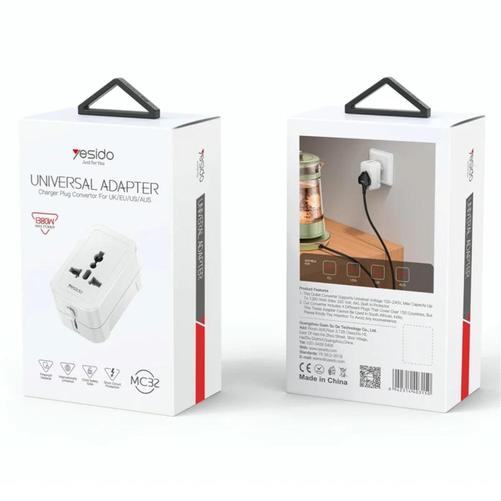 YESIDO MC32 Universal Travel Plug Adapter
