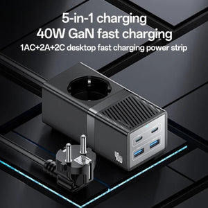 YESIDO MC35 40W GaN USB-C & USB-A Charging Station