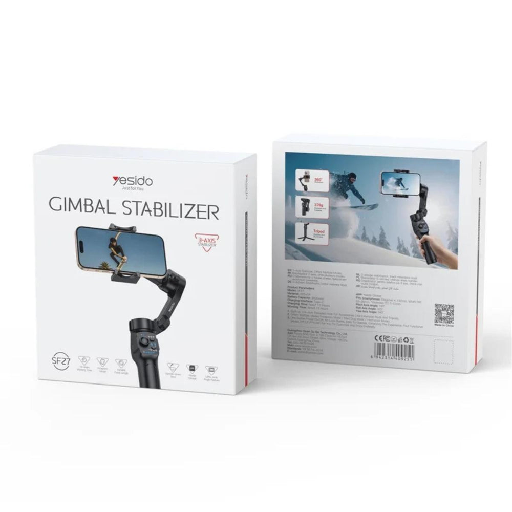 YESIDO SF27 Foldable 3-Axis Smartphone Gimbal Stabilizer