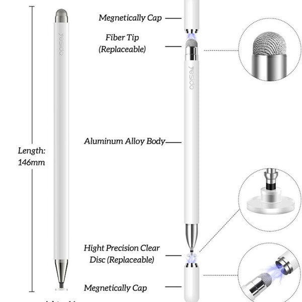 YESIDO ST02 2-in-1 Universal Stylus Pen