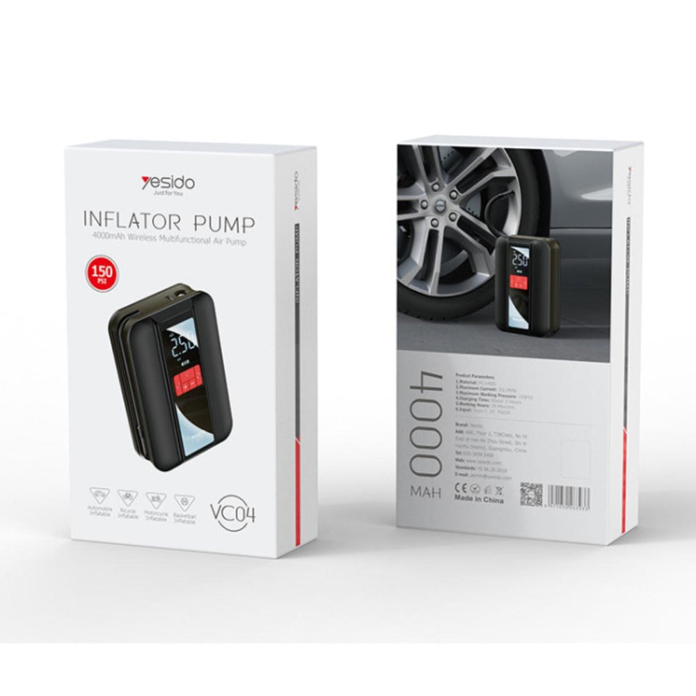 YESIDO VC04 Wireless Digital Car Inflation Pump