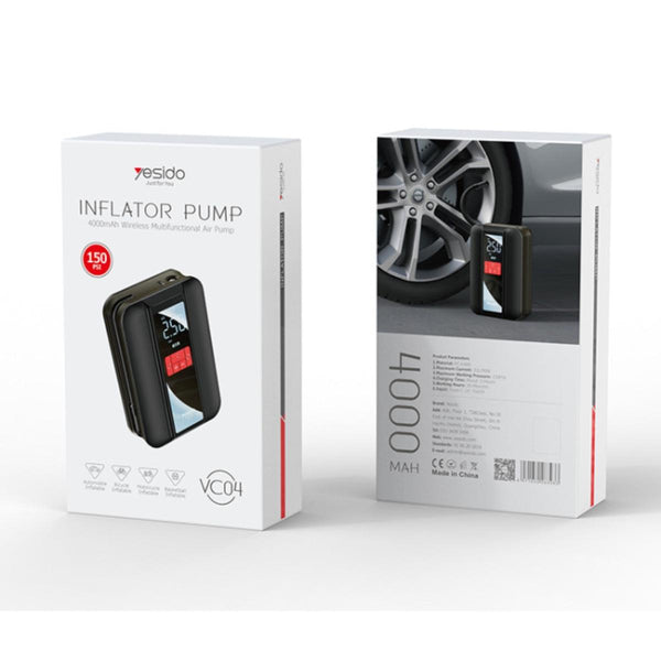 YESIDO VC04 Wireless Digital Car Inflation Pump