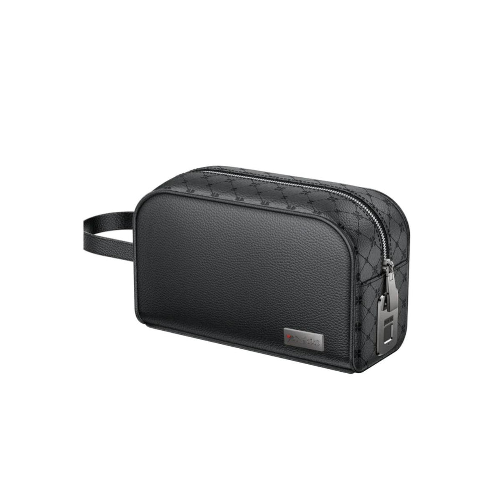 YESIDO WB57 Leather Makeup Bag with Fingerprint Lock