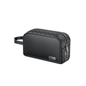 YESIDO WB57 Leather Makeup Bag with Fingerprint Lock