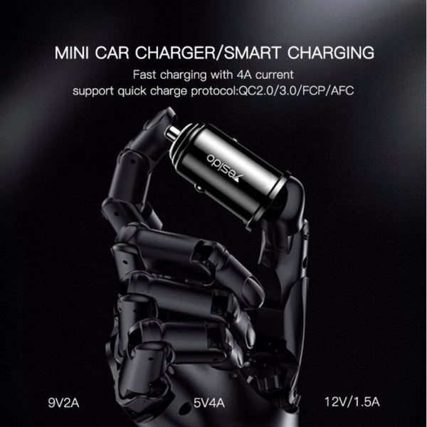 YESIDO Y38 USB Fast Charge Car Power Adapter