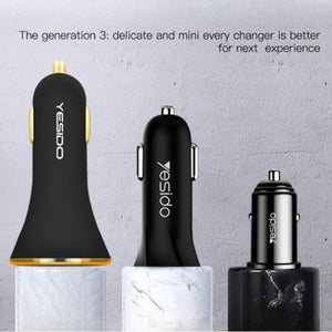 YESIDO Y38 USB Fast Charge Car Power Adapter