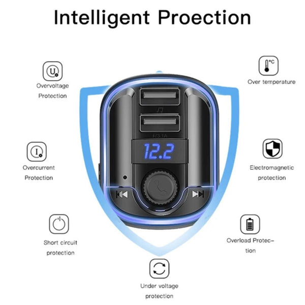 YESIDO Y44 Bluetooth FM Transmitter Car Audio Adapter