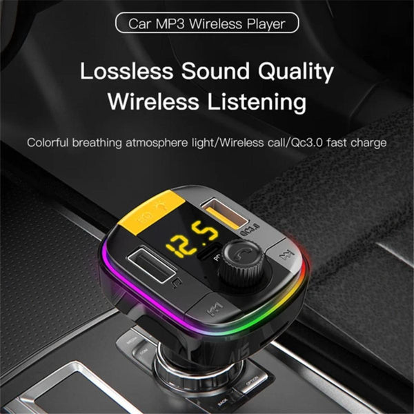 YESIDO Y45 Bluetooth 5.0 FM Transmitter Car Charger