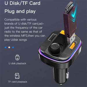 YESIDO Y45 Bluetooth 5.0 FM Transmitter Car Charger