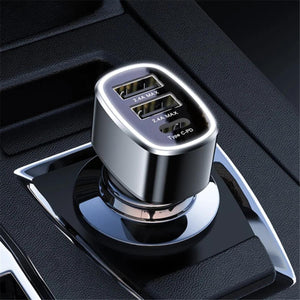 YESIDO Y47 49W Triple-Port Car Fast Charger