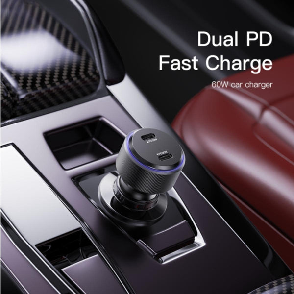 YESIDO Y48 Dual Type-C PD Car Fast Charger