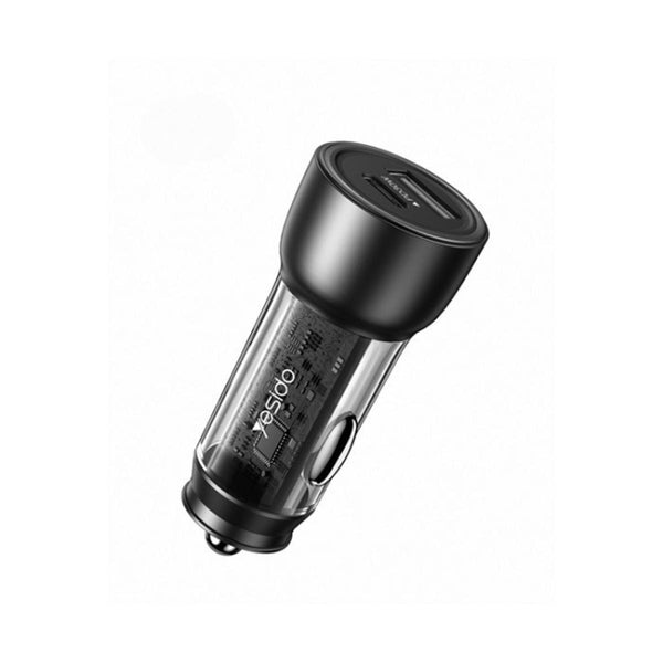 YESIDO Y49 Transparent Dual-Port Car Fast Charger