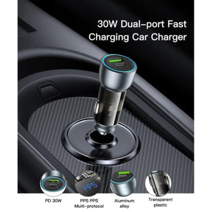 YESIDO Y49 Transparent Dual-Port Car Fast Charger