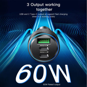 YESIDO Y50 Triple-Port High-Speed Car Charger