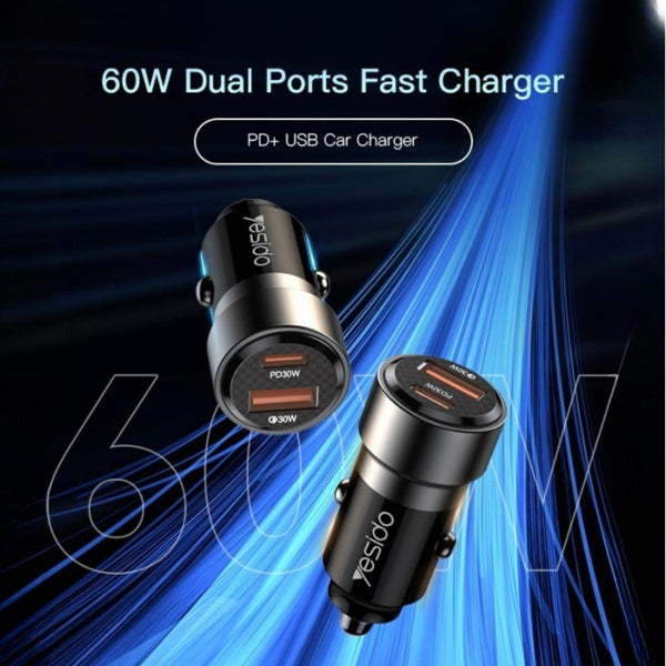 YESIDO Y55 High-Power 60W Car Fast Charger