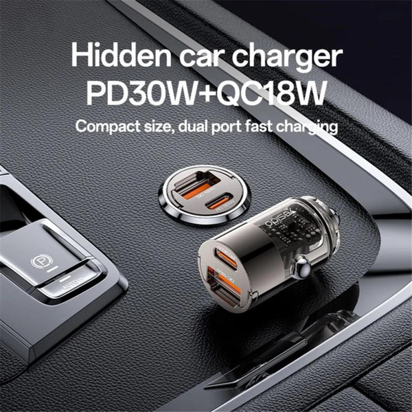 YESIDO Y68 Dual Port PD & QC Fast Charging Car Charger