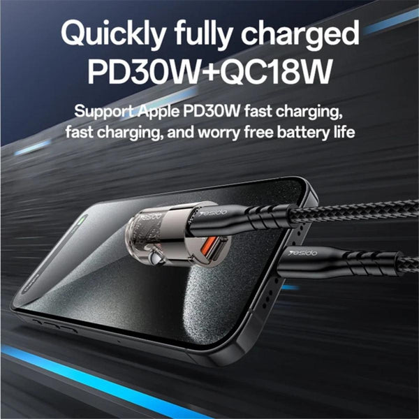 YESIDO Y68 Dual Port PD & QC Fast Charging Car Charger