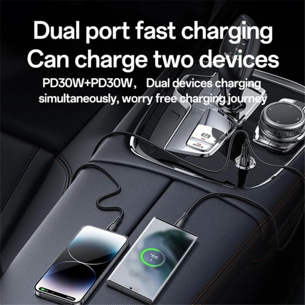 YESIDO Y69 Dual Type-C PD 30W Car Charger
