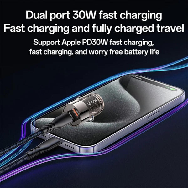 YESIDO Y69 Dual Type-C PD 30W Car Charger