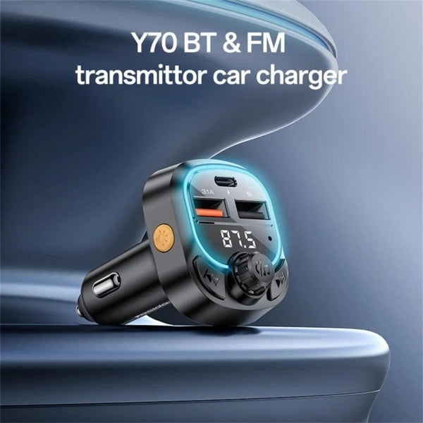 YESIDO Y70 Bluetooth 5.3 FM Transmitter Car Charger