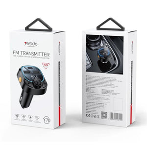 YESIDO Y70 Bluetooth 5.3 FM Transmitter Car Charger