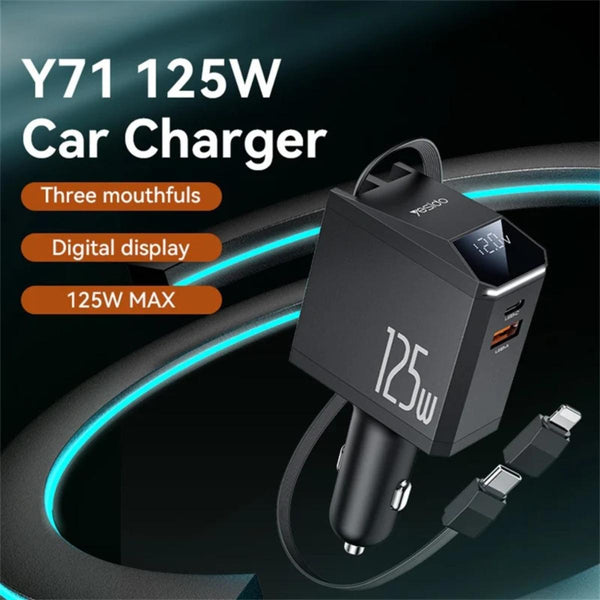 YESIDO Y71 125W Multi-Port Fast Charging Car Charger