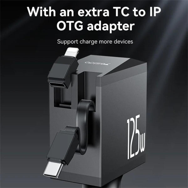 YESIDO Y71 125W Multi-Port Fast Charging Car Charger