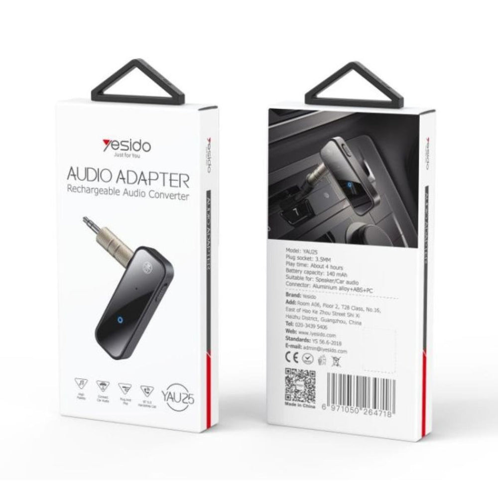 YESIDO YAU25 Mini Wireless Receiver To 3.5mm AUX Audio Transmitter Adapter