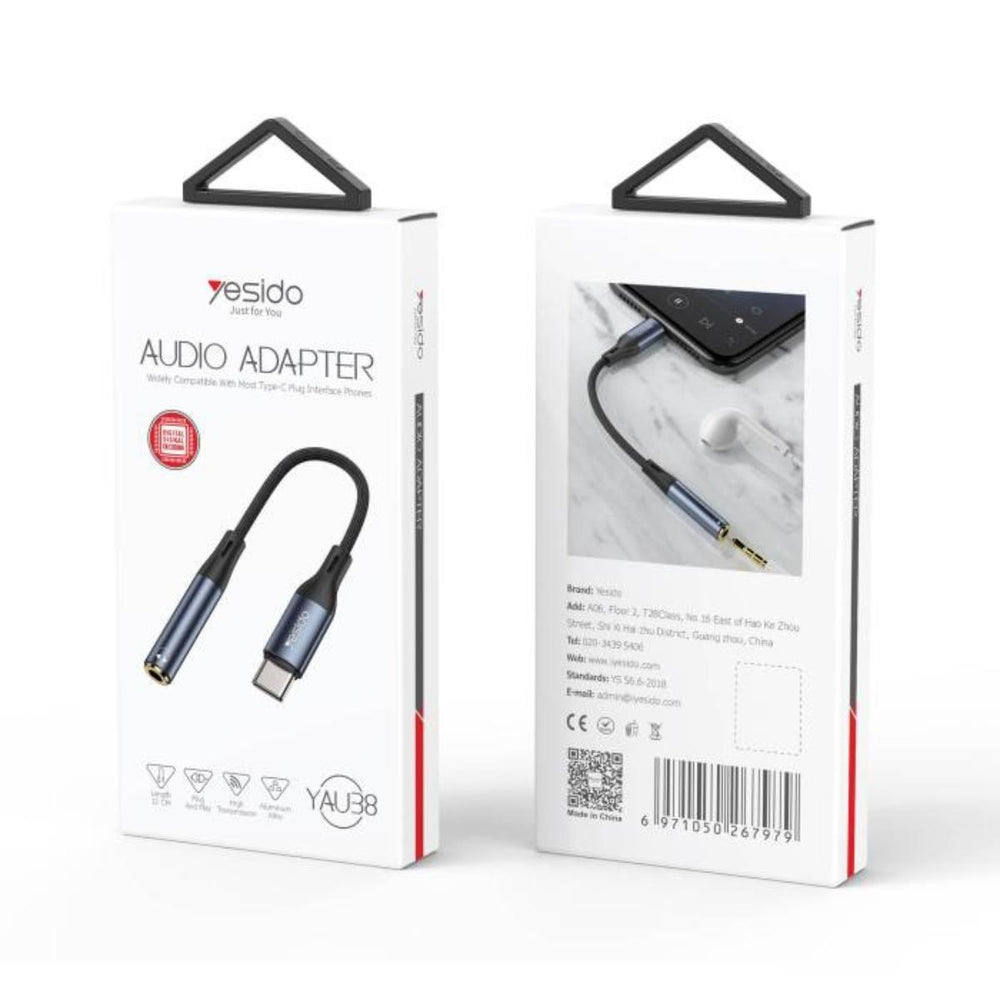 YESIDO YAU38 Compact Type-C to 3.5mm Audio Cable