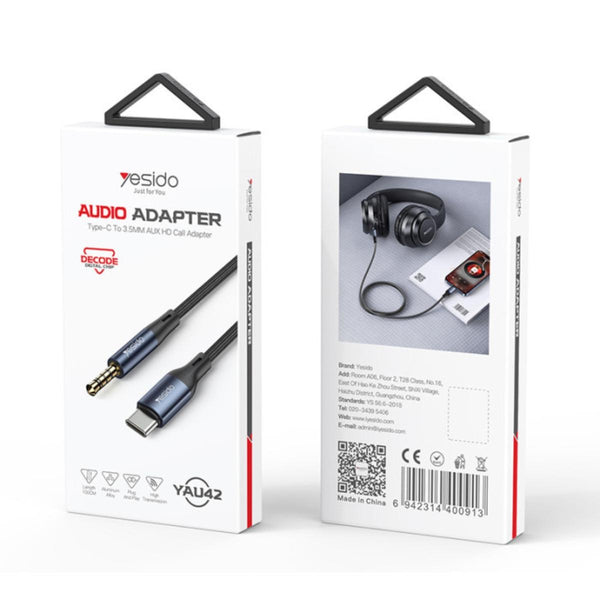 YESIDO YAU42 Type-C to 3.5mm AUX Audio Cable
