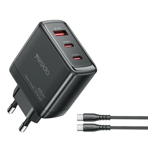 YESIDO YC144C 65W GaN 3-Port Fast Charger