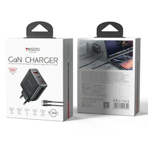 YESIDO YC144C 65W GaN 3-Port Fast Charger