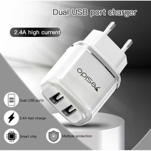 YESIDO YC26 Dual USB Fast Charging Adapter