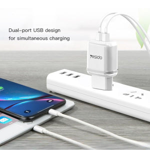 YESIDO YC26 Dual USB Fast Charging Adapter