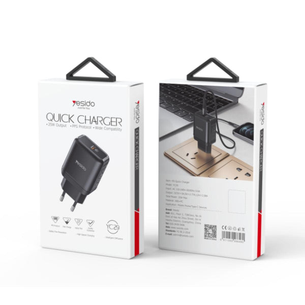 YESIDO YC29 25W Type-C Fast Charging Adapter