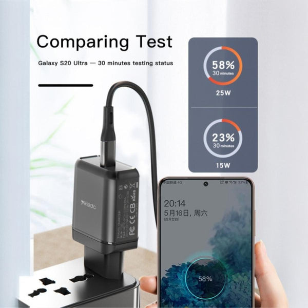 YESIDO YC29 25W Type-C Fast Charging Adapter