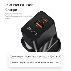 YESIDO YC32 20W Dual-Port Fast Charger