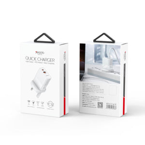 YESIDO YC32 20W Dual-Port Fast Charger