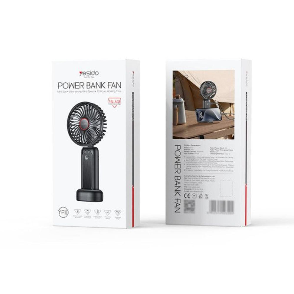 YESIDO YF10 4000mAh Power Bank Fan