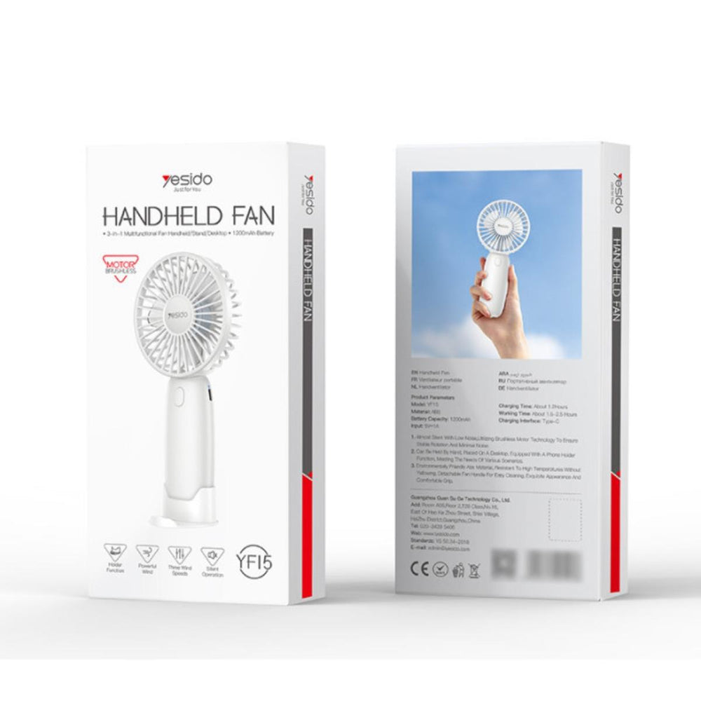 YESIDO YF15 Mini Portable Fan with Phone Holder