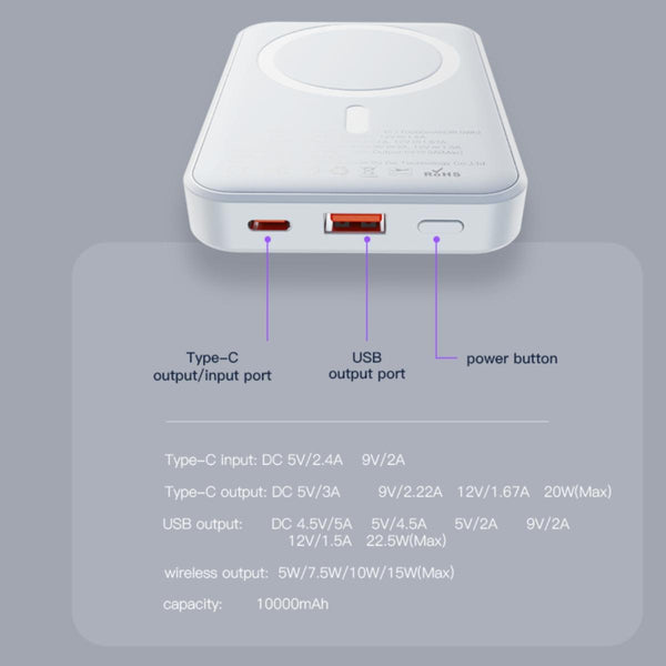 YESIDO YP45 Magnetic Wireless Power Bank