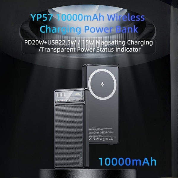 YESIDO YP57 Magnetic Wireless Fast Power Bank